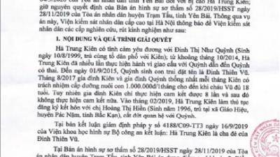 THÔNG BÁO RÚT KINH NGHIỆM VỤ ÁN HÌNH SỰ BỊ HỦY ÁN DO CHO BỊ CÁO HƯỞNG ÁN TREO