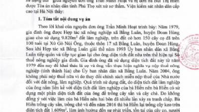THÔNG BÁO RÚT KINH NGHIỆM VỤ ÁN TRANH CHẤP QUYỀN SỬ DỤNG ĐẤT