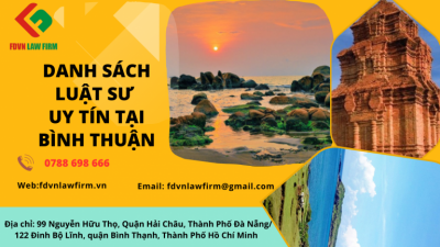 DANH SÁCH LUẬT SƯ UY TÍN TẠI BÌNH THUẬN