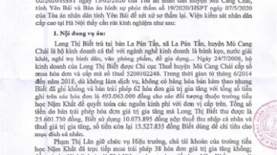 THÔNG BÁO RÚT KINH NGHIỆM VỤ ÁN VỀ TỘI “MUA BÁN TRÁI PHÉP HÓA ĐƠN”
