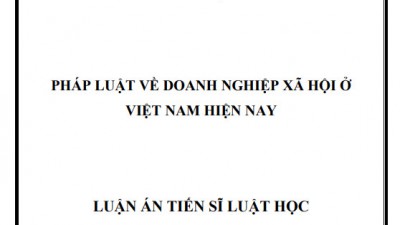 LUẬN ÁN TIẾN SĨ: PHÁP LUẬT VỀ DOANH NGHIỆP XÃ HỘI Ở VIỆT NAM HIỆN NAY