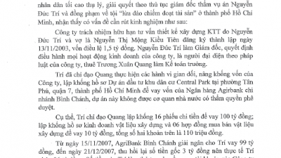 THÔNG BÁO RÚT KINH NGHIỆM VỤ ÁN DÂN SỰ TRANH CHẤP HỢP ĐỒNG HÙN VỐN SỐ 31/TB-VC3-DS CỦA VIỆN KIỂM SÁT CẤP CAO TẠI THÀNH PHỐ HỒ CHÍ MINH