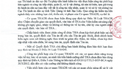 THÔNG BÁO RÚT KINH NGHIỆM CÔNG TÁC KIỂM SÁT THI HÀNH ÁN NĂM 2020