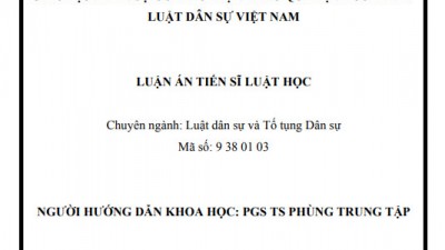 LUẬN ÁN TIẾN SĨ: GIAO DỊCH DÂN SỰ CÓ ĐIỀU KIỆN THEO QUY ĐỊNH CỦA PHÁP LUẬT DÂN SỰ VIỆT NAM