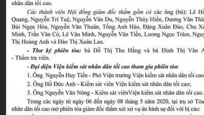 QUYẾT ĐỊNH GIÁM ĐỐC THẨM VỤ HỒ DUY HẢI