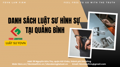 DANH SÁCH LUẬT SƯ HÌNH SỰ TẠI TỈNH QUẢNG BÌNH