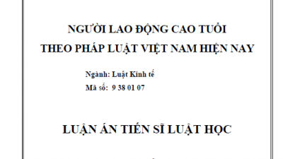 Luận án Tiến sĩ: Người lao động cao tuổi theo pháp luật Việt Nam hiện nay