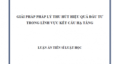 Luận án Tiến sĩ: Giải pháp pháp lý thu hút hiệu quả đầu tư trong lĩnh vực kết cấu hạ tầng