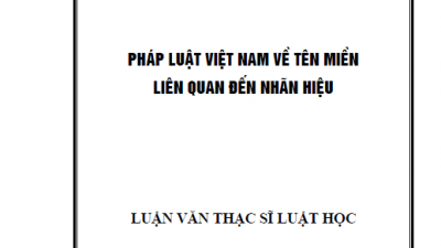 LUẬN VĂN THẠC SĨ: PHÁP LUẬT VIỆT NAM VỀ TÊN MIỀN LIÊN QUAN ĐẾN NHÃN HIỆU