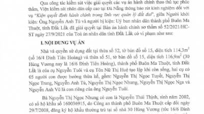 THÔNG BÁO SỐ 28/TB-VKS-HC RÚT KINH NGHIỆM VỀ KIỂM SÁT VIỆC GIẢI QUYẾT VỤ ÁN HÀNH CHÍNH