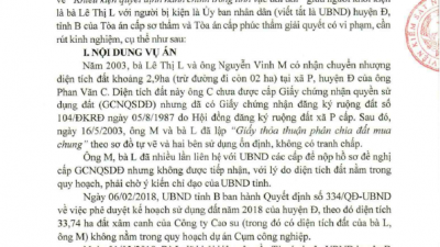 THÔNG BÁO SỐ 79/TB-VKSTC RÚT KINH NGHIỆM VỀ KIỂM SÁT GIẢI QUYẾT VỤ ÁN HÀNH CHÍNH