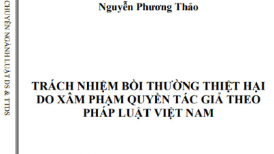 LUẬN ÁN TIẾN SĨ: TRÁCH NHIỆM BỒI THƯỜNG THIỆT HẠI DO XÂM PHẠM QUYỀN TÁC GIẢ THEO PHÁP LUẬT VIỆT NAM