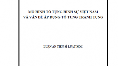 LUẬN ÁN TIẾN SĨ: MÔ HÌNH TỐ TỤNG HÌNH SỰ VIỆT NAM VÀ VẤN ĐỀ ÁP DỤNG TỐ TỤNG TRANH TỤNG
