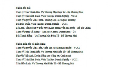 SỔ TAY THƯƠNG MẠI ĐIỆN TỬ DÀNH CHO DOANH NGHIỆP (NHIỀU TÁC GIẢ)