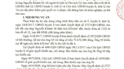 THÔNG BÁO SỐ 80/TB-VKSTC RÚT KINH NGHIỆM VỀ KIỂM SÁT VIỆC GIẢI QUYẾT VỤ ÁN HÀNH CHÍNH