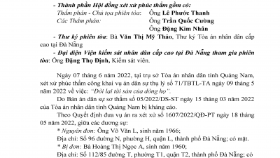 KINH NGHIỆM XÉT XỬ: BẢN ÁN PHÚC THẨM SỬA BẢN ÁN SƠ THẨM VỀ TRANH CHẤP ĐÒI LẠI TÀI SẢN CHO DÒNG HỌ