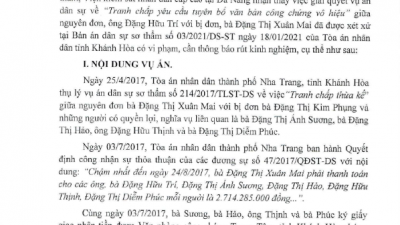 THÔNG BÁO SỐ 22/TB-VKS-DS RÚT KINH NGHIỆM TỪ VỤ ÁN DÂN SỰ VỀ “TRANH CHẤP YÊU CẦU TUYÊN BỐ VĂN BẢN CÔNG CHỨNG VÔ HIỆU”