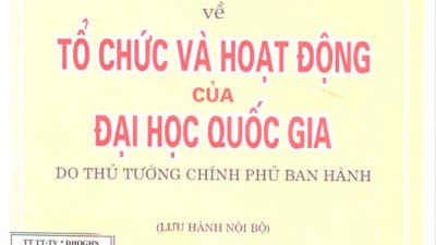 QUY CHẾ VỀ TỔ CHỨC VÀ HOẠT ĐỘNG CỦA ĐẠI HỌC QUỐC GIA
