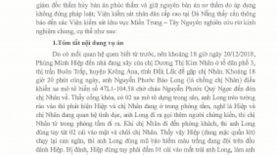 THÔNG BÁO RÚT KINH NGHIỆM: VỤ ÁN “CỐ Ý GÂY THƯƠNG TÍCH” BỊ HĐXX GIÁM ĐỐC THẨM HUỶ ÁN PHÚC THẨM VÀ GIỮ NGUYÊN BẢN ÁN SƠ THẨM
