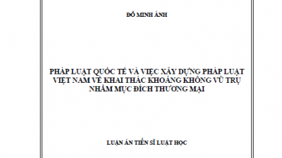 LUẬN ÁN TIẾN SĨ: PHÁP LUẬT QUỐC TẾ VÀ VIỆC XÂY DỰNG PHÁP LUẬT VIỆT NAM VỀ KHAI THÁC KHOẢNG KHÔNG VŨ TRỤ NHẰM MỤC ĐÍCH THƯƠNG MẠI
