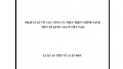 LUẬN ÁN TIẾN SĨ: PHÁP LUẬT VỀ CÁC CÔNG CỤ THỰC HIỆN CHÍNH SÁCH TIỀN TỆ QUỐC GIA Ở VIỆT NAM