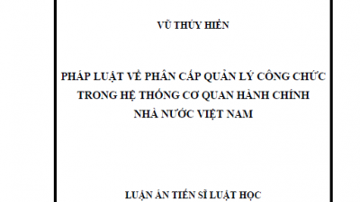 LUẬN ÁN TIẾN SĨ: PHÁP LUẬT VỀ PHÂN CẤP QUẢN LÝ CÔNG CHỨC TRONG HỆ THỐNG CƠ QUAN HÀNH CHÍNH NHÀ NƯỚC VIỆT NAM