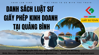 DANH SÁCH LUẬT SƯ GIẤY PHÉP KINH DOANH TẠI TỈNH QUẢNG BÌNH