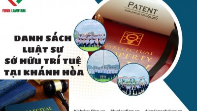 DANH SÁCH LUẬT SƯ SỞ HỮU TRÍ TUỆ TẠI KHÁNH HÒA