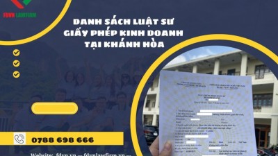 DANH SÁCH LUẬT SƯ GIẤY PHÉP KINH DOANH TẠI KHÁNH HÒA