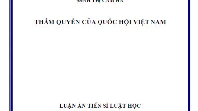 LUẬN ÁN TIẾN SĨ: THẨM QUYỀN CỦA QUỐC HỘI VIỆT NAM