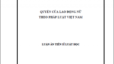 LUẬN ÁN TIẾN SĨ: QUYỀN CỦA LAO ĐỘNG NỮ THEO PHÁP LUẬT VIỆT NAM (TÁC GIẢ: ĐẶNG THỊ THƠM)