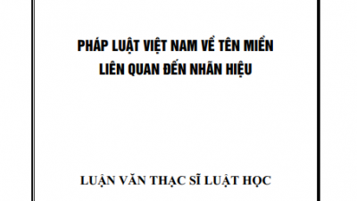 LUẬN VĂN THẠC SĨ: PHÁP LUẬT VIỆT NAM VỀ TÊN MIỀN LIÊN QUAN ĐẾN NHÃN HIỆU