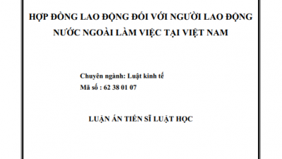 LUẬN ÁN TIẾN SĨ: HỢP ĐỒNG LAO ĐỘNG ĐỐI VỚI NGƯỜI LAO ĐỘNG NƯỚC NGOÀI LÀM VIỆC TẠI VIỆT NAM