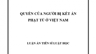 LUẬN ÁN TIẾN SĨ: QUYỀN CỦA NGƯỜI BỊ KẾT ÁN PHẠT TÙ Ở VIỆT NAM