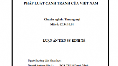 LUẬN ÁN TIẾN SĨ: GIẢI PHÁP NÂNG CAO HIỆU QUẢ THỰC THI PHÁP LUẬT CẠNH TRANH CỦA VIỆT NAM