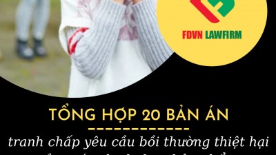 TỔNG HỢP 20 BẢN ÁN GIẢI QUYẾT TRANH CHẤP YÊU CẦU BỒI THƯỜNG THIỆT HẠI VỀ UY TÍN, DANH DỰ, NHÂN PHẨM