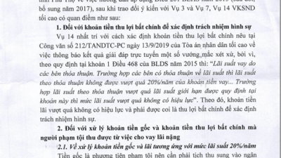 HƯỚNG DẪN, GIẢI ĐÁP VƯỚNG MẮC VỀ TỘI CHO VAY LÃI NẶNG TRONG GIAO DỊCH DÂN SỰ