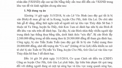 THÔNG BÁO RÚT KINH NGHIỆM: VỤ ÁN “ĐÁNH BẠC”