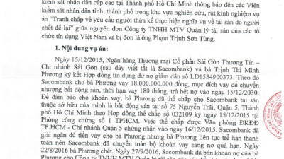 THÔNG BÁO RÚT KINH NGHIỆM VỤ ÁN 
