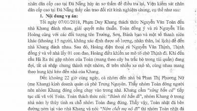 THÔNG BÁO RÚT KINH NGHIỆM: TỘI CỐ Ý LÀM HƯ HỎNG TÀI SẢN
