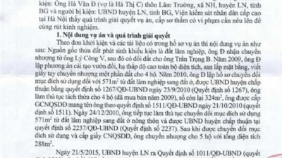 THÔNG BÁO RÚT KINH NGHIỆM: KHIẾU KIỆN QUYẾT ĐỊNH HÀNH CHÍNH TRONG LĨNH VỰC ĐẤT ĐAI