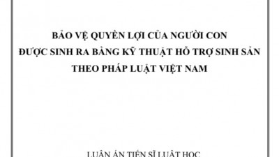 Luận án Tiến sĩ: Bảo vệ quyền lợi của người con được sinh ra bằng kỹ thuật hỗ trợ sinh sản theo pháp luật Việt Nam