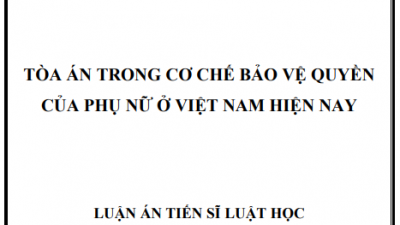Luận án Tiến Sĩ: Tòa án trong cơ chế bảo vệ quyền của phụ nữ ở Việt Nam hiện nay