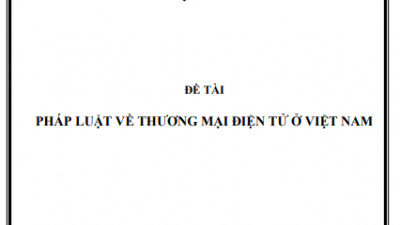 LUẬN ÁN TIẾN SĨ: Pháp Luật về Thương mại điện tử ở Việt Nam