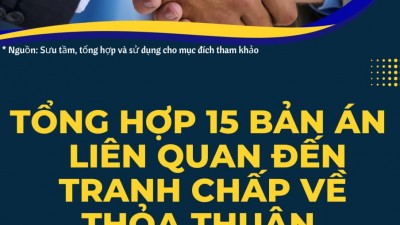 Tổng hợp 15 bản án liên quan đến tranh chấp thỏa thuận, hợp đồng miệng trong dân sự
