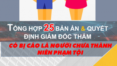 TỔNG HỢP 25 BẢN ÁN VÀ QUYẾT ĐỊNH GIÁM ĐỐC THẨM CÓ BỊ CÁO LÀ NGƯỜI CHƯA THÀNH NIÊN PHẠM TỘI