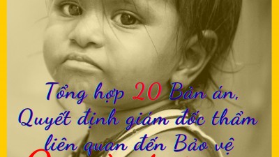 TỔNG HỢP 20 BẢN ÁN VÀ QUYẾT ĐỊNH GIÁM ĐỐC THẨM LIÊN QUAN ĐẾN BẢO VỆ QUYỀN TRẺ EM