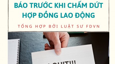 TỔNG HỢP 20 BẢN ÁN VI PHẠM THỜI HẠN BÁO TRƯỚC  KHI CHẤM DỨT HỢP ĐỒNG LAO ĐỘNG