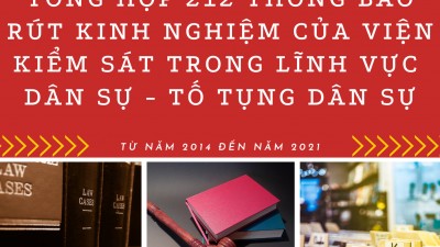 TỔNG HỢP 211 THÔNG BÁO RÚT KINH NGHIỆM CỦA VIỆN KIỂM SÁT TRONG LĨNH VỰC DÂN SỰ - TỐ TỤNG DÂN SỰ (CẬP NHẬT ĐẾN THÁNG 11 NĂM 2021)