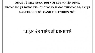 LUẬN ÁN TIẾN SĨ: QUẢN LÝ NHÀ NƯỚC ĐỐI VỚI RỦI RO TÍN DỤNG TRONG HOẠT ĐỘNG CỦA CÁC NGÂN HÀNG THƯƠNG MẠI VIỆT NAM TRONG BỐI CẢNH PHÁT TRIỂN MỚI